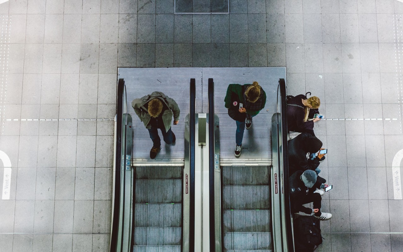Escalator in Copenhagen metro