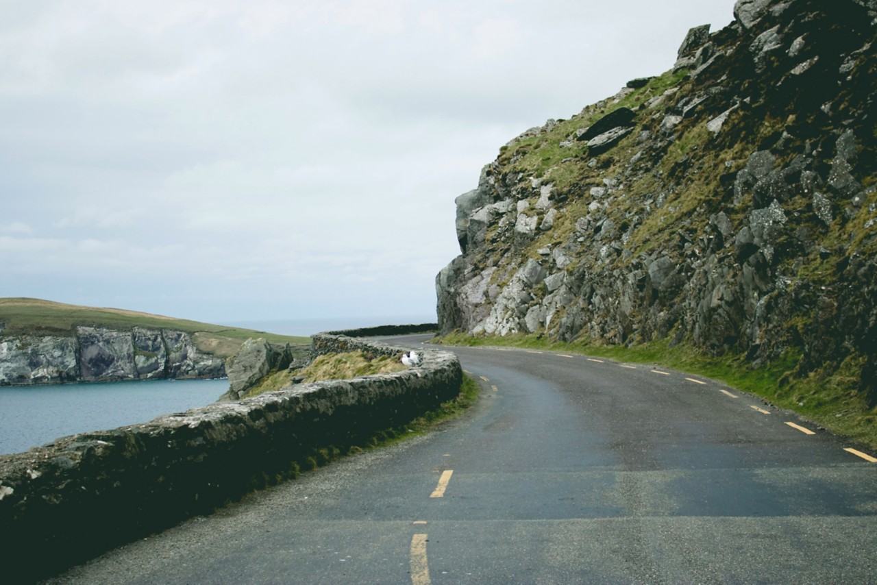 Coastal road in Ireland